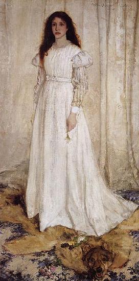 James Abbot McNeill Whistler Symphony in White no 1: The White Girl - Portrait of Joanna Hiffernan china oil painting image